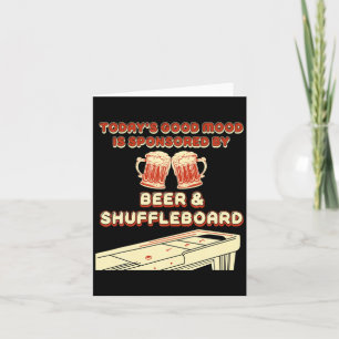 Shuffleboard Player Beer Card