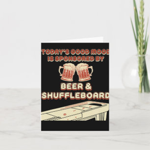 Shuffleboard Player Beer T Shirt  Card