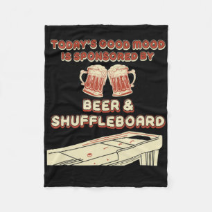 Shuffleboard Player Beer T Shirt Fleece Blanket