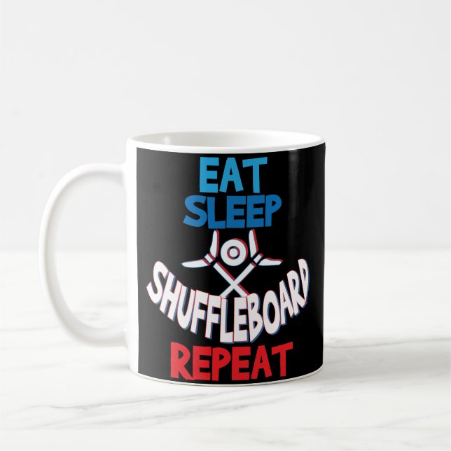 Shuffleboard Player Funny Coffee Mug Gift (Left)