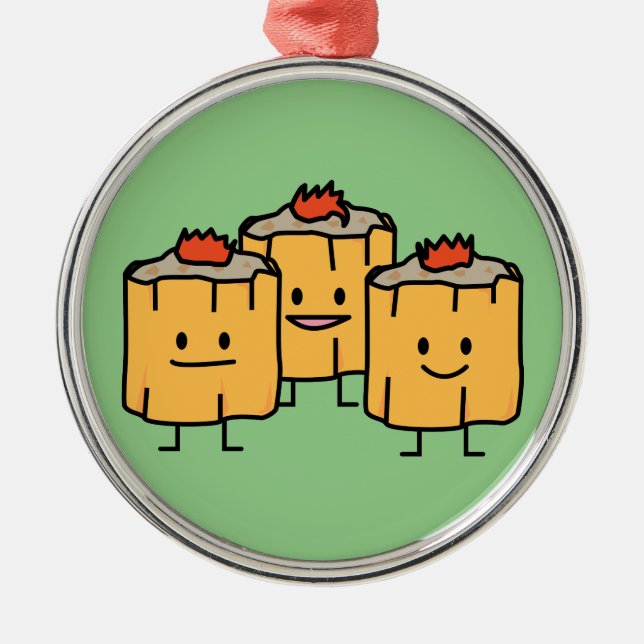 Shumai Chinese Dumplings Dim Sum Dimsum Dumpling p Metal Ornament (Front)