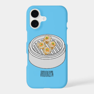 Shumai dim sum cartoon illustration
