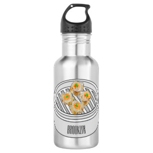 Shumai dim sum cartoon illustration 532 ml water bottle