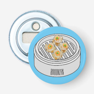 Shumai dim sum cartoon illustration bottle opener