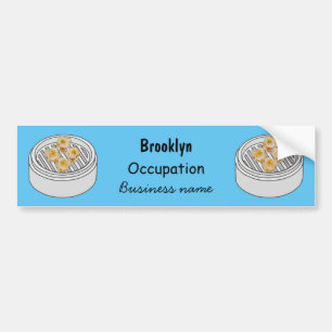 Shumai dim sum cartoon illustration bumper sticker