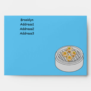 Shumai dim sum cartoon illustration envelope