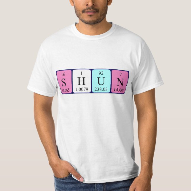 Shun periodic table name shirt (Front)