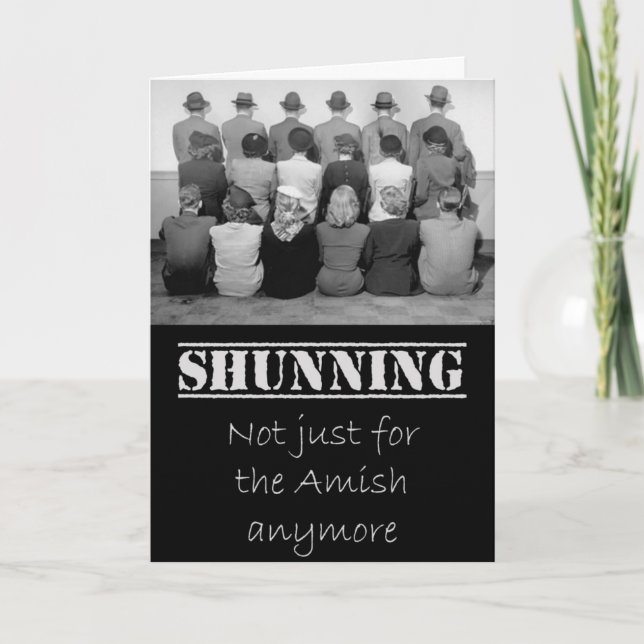 Shunning - Sorry Your Church Sucks Greeting Card (Front)