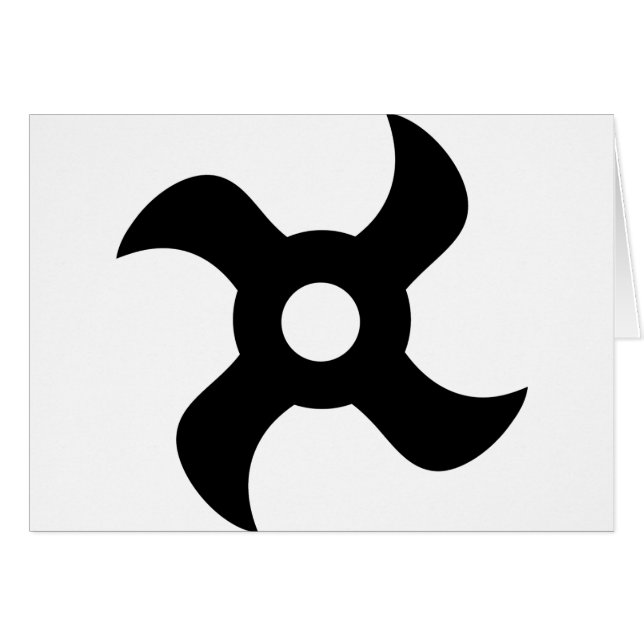 shuriken black ninja star (Front Horizontal)