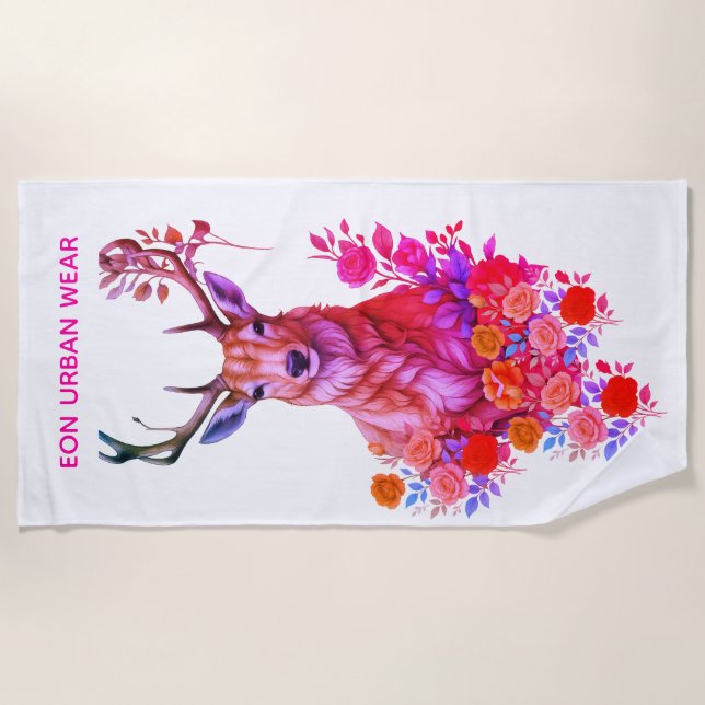 SHUT BETWEEN LEAVES BEACH TOWEL (Front)