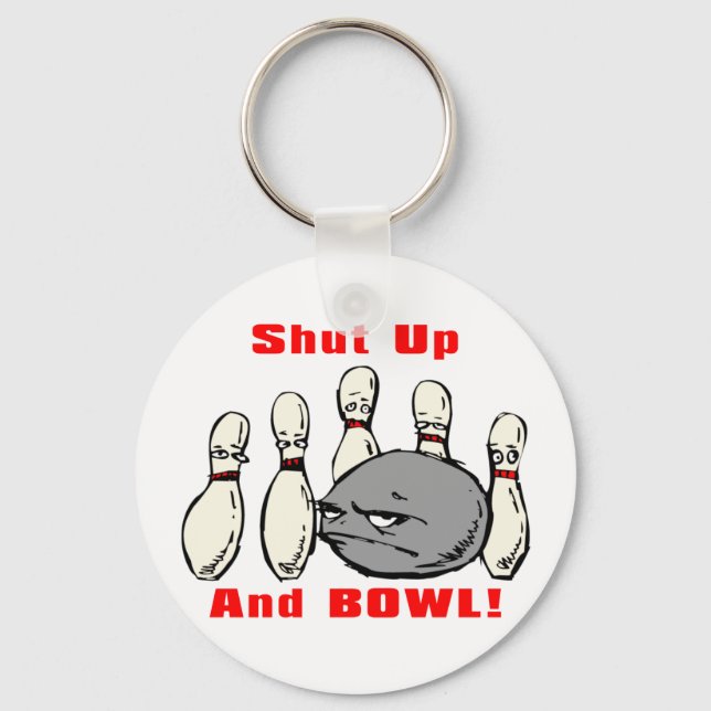 Shut-Up-And-Bowl Keychain (Front)