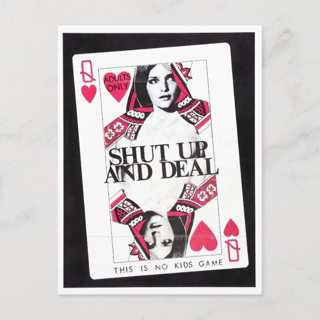SHUT UP AND DEAL POSTCARD (Front)