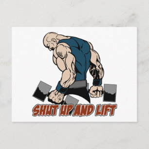 Shut Up and Lift Weightlifter Postcard