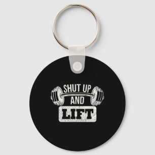 Shut Up And Lift Weightlifting Bodybuilding Keychain