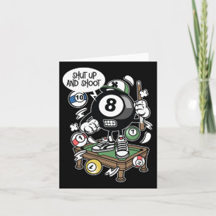 Shut Up And Shoot Cartoon Billiards Pool Gift Card