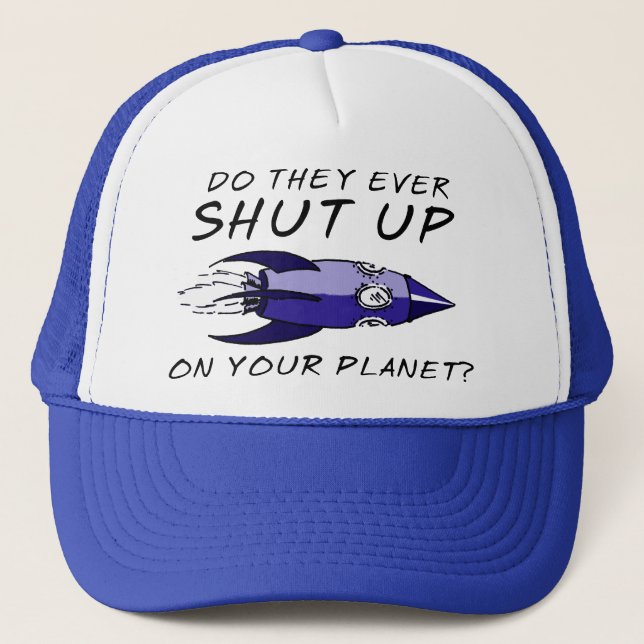 Shut Up Funny Hat Cap Insult Humour (Front)