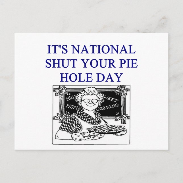 shut up joke postcard (Front)