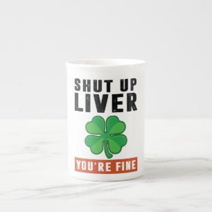 Shut up liver bone china mug