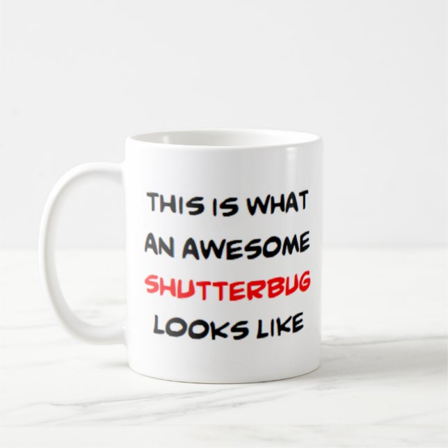 shutterbug, awesome coffee mug (Left)