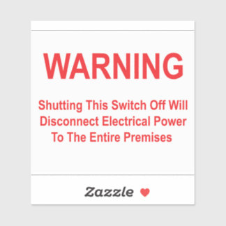 Shutting This Switch Off Will Disconnect Power
