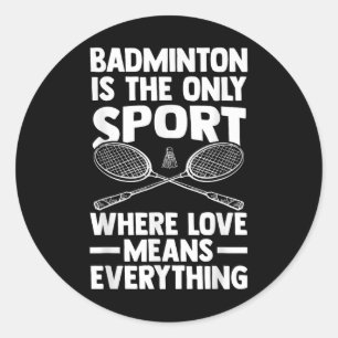 Shuttle Badminton 3 Classic Round Sticker