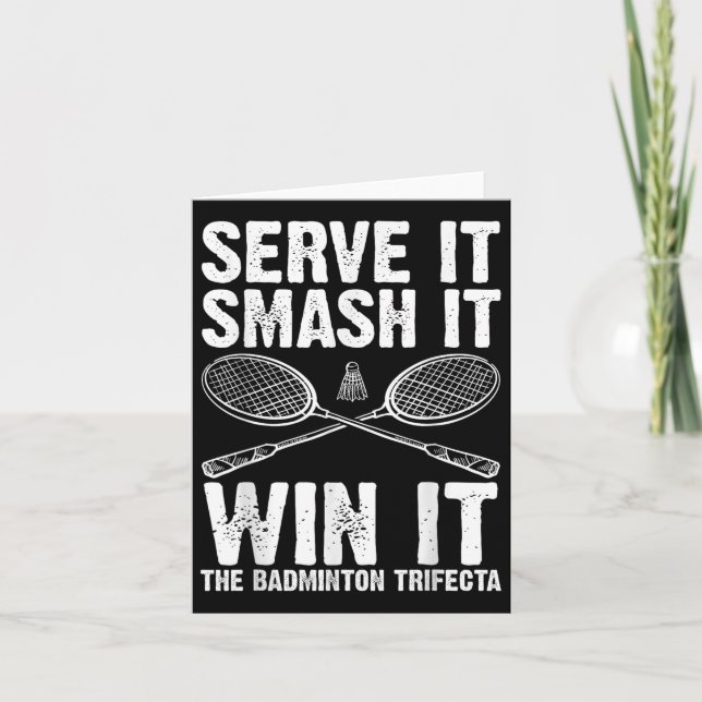 Shuttle Badminton _9  Card (Front)
