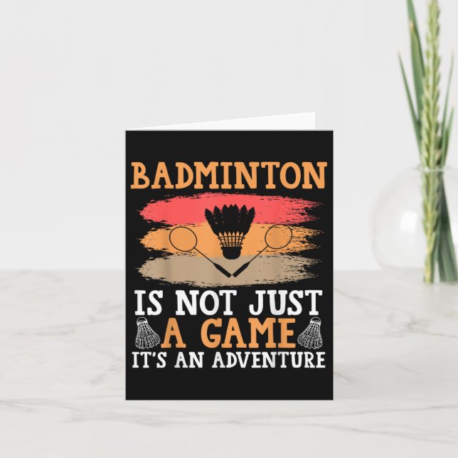 Shuttle Badminton  Card (Front)