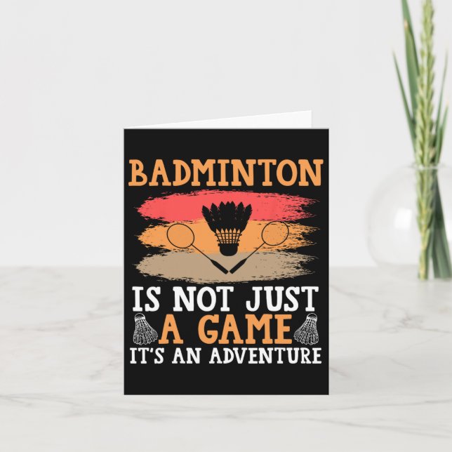 Shuttle Badminton  Card (Front)