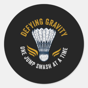 Shuttle Badminton Classic Round Sticker