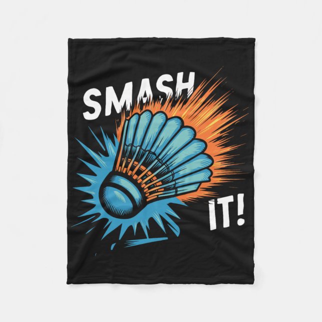 Shuttle Badminton Match  Fleece Blanket (Front)