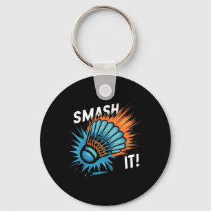 Shuttle Badminton Match  Keychain