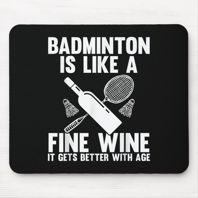 Shuttle Badminton Player 0  Mouse Pad (Front)