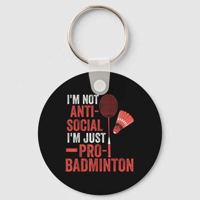 Shuttle Badminton Player 3  Keychain (Front)