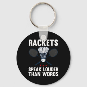 Shuttle Badminton Player 4  Keychain