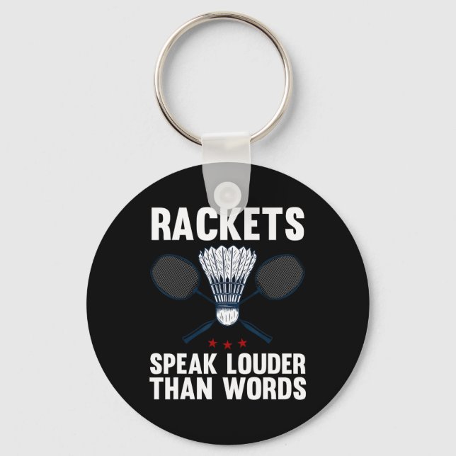 Shuttle Badminton Player 4  Keychain (Front)