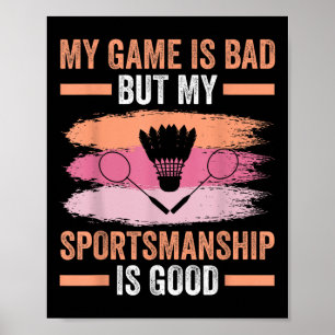 Shuttle Badminton Player 7  Poster