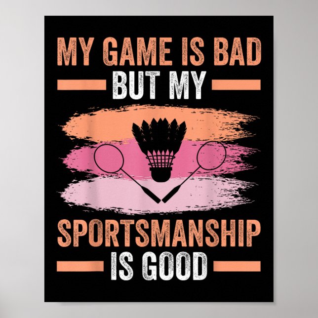 Shuttle Badminton Player 7  Poster (Front)