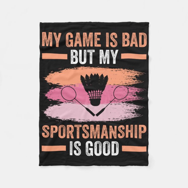 Shuttle Badminton Player 9  Fleece Blanket (Front)
