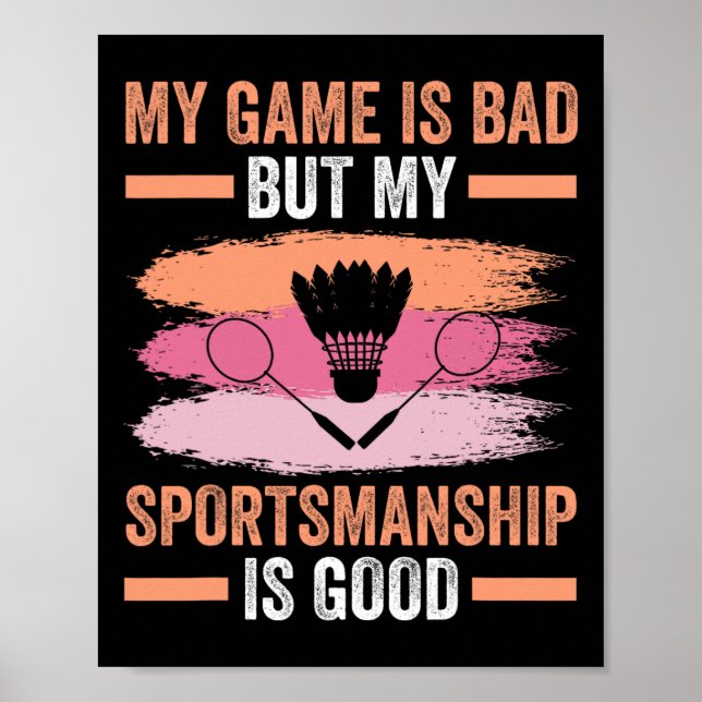 Shuttle Badminton Player 9  Poster (Front)