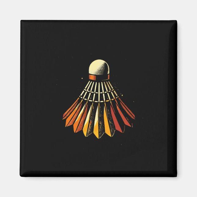Shuttle Badminton Player  Magnet (Front)