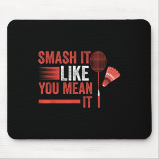 Shuttle Badminton Player Mouse Pad