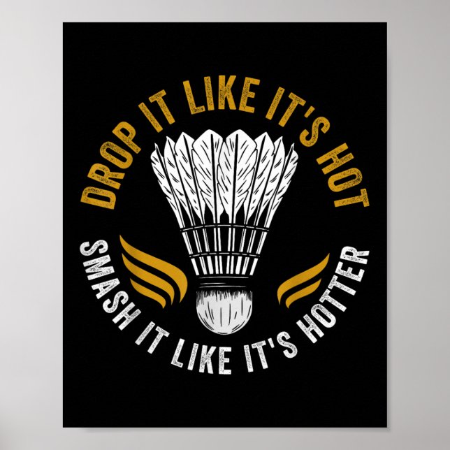 Shuttle Badminton Player  Poster (Front)