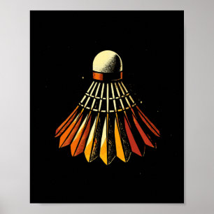 Shuttle Badminton Player Poster