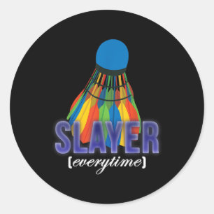 Shuttle Badminton Player Quote Classic Round Sticker