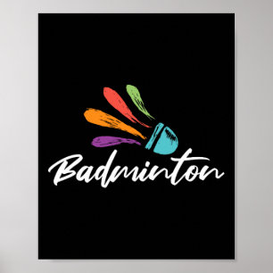 Shuttle Badminton Player Racket Sports Coach Team  Poster