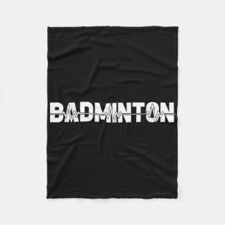 Shuttle Badminton - Racquet Court Player Ekg Heart Fleece Blanket