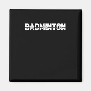 Shuttle Badminton - Racquet Court Player Ekg Heart Magnet