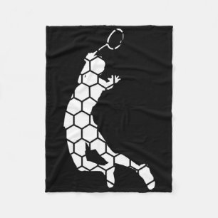 Shuttle Badminton Squash Badminton Player Fleece Blanket