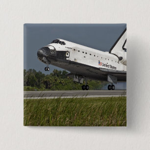 Shuttle Endeavour landing Kennedy Space Centre 2 Inch Square Button