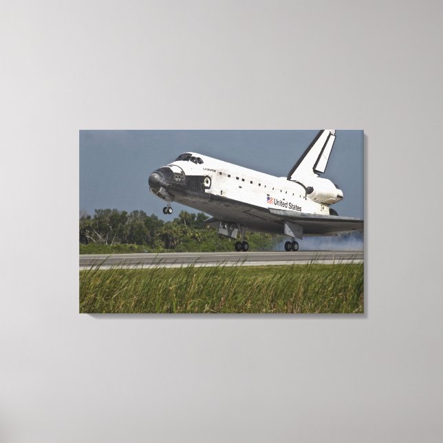 Shuttle Endeavour landing Kennedy Space Centre Canvas Print (Front)